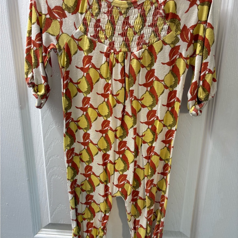 Kate Quinn Yellow and Red Baby Romper